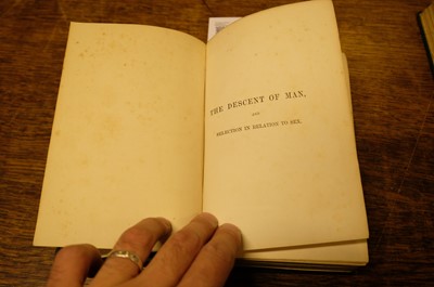 Lot 110 - Darwin (Charles). The Descent of Man, and selection in relation to sex, 2 vols., 1st ed., 1871