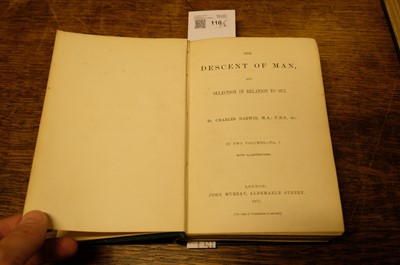 Lot 110 - Darwin (Charles). The Descent of Man, and selection in relation to sex, 2 vols., 1st ed., 1871