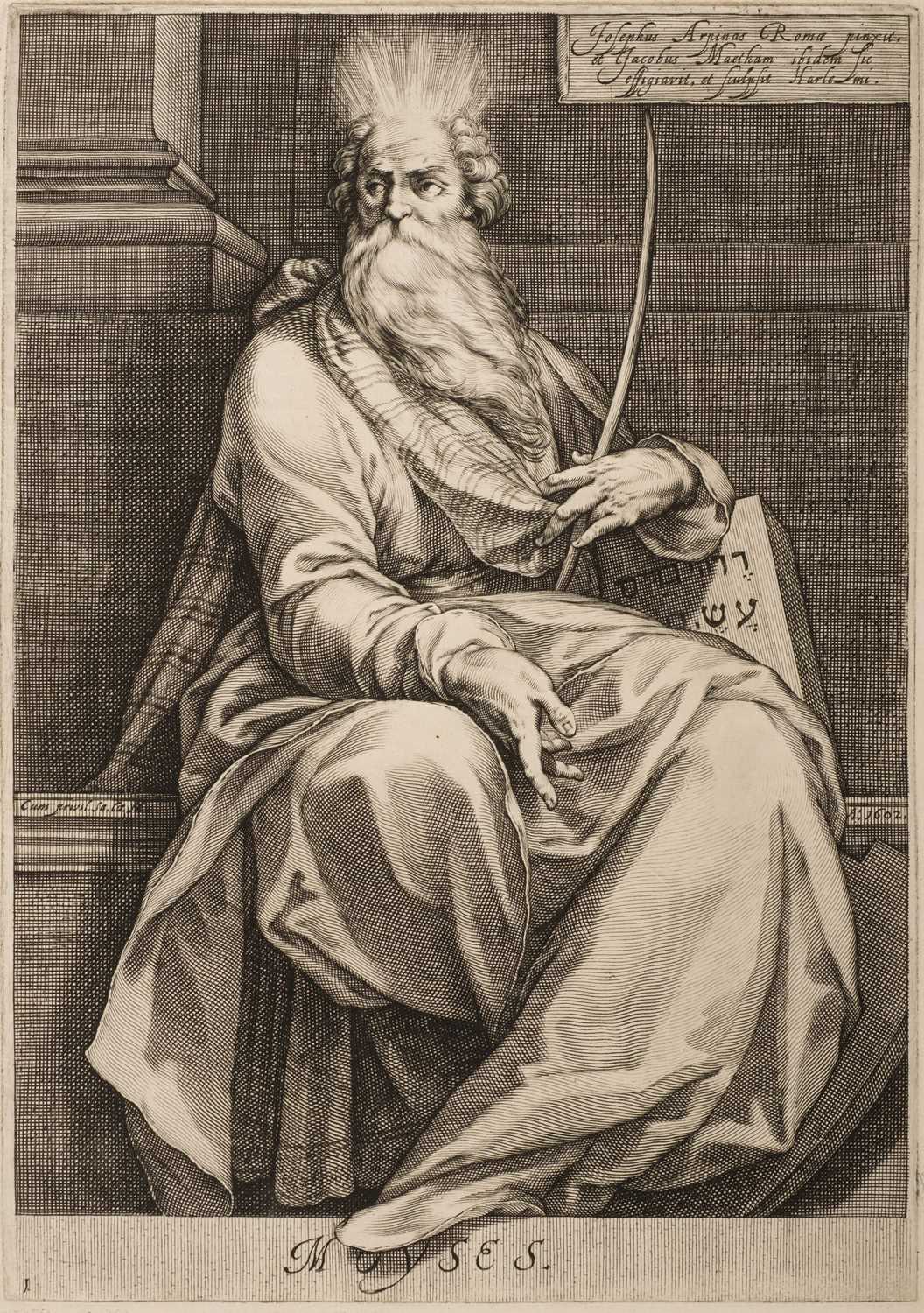 Lot 18 - Matham (Jacob, 1571-1631). Moses, after Giuseppe Cesari, 1602