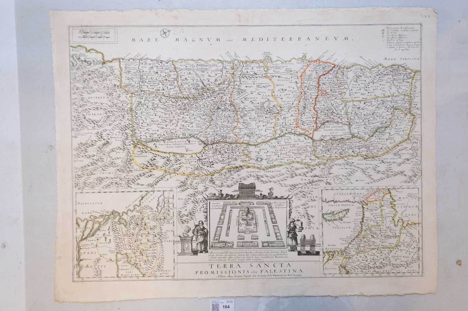 Lot 164 - Holy Land. Lagnet (Jacques), Terra Sancta promissionis olim Paleatina, Paris: circa 1660