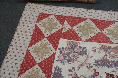 Lot 511 - Quilt. A broderie perse bedcover of 18th century chintz, early 19th century