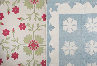 Lot 516 - Quilt. A Whig Rose pattern quilt, American, late 19th century