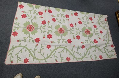 Lot 516 - Quilt. A Whig Rose pattern quilt, American, late 19th century