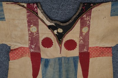 Lot 531 - Sudan. A Sudanese jibba and accompanying spear from the Madhist State era, circa 1880s-1890s