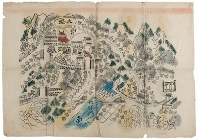 Lot 124 - Japan. Chōshū Expeditionary Forces Map, 長州征伐 陣配図, circa 1860