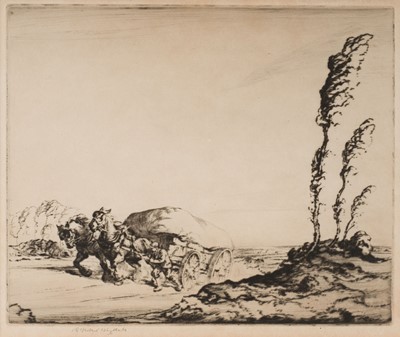 Lot 341 - Whydale (Ernest Herbert, 1886-1952). Horse and cart, etching with drypoint
