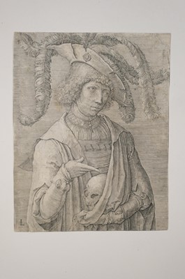 Lot 50 - Leyden (Lucas van, 1494-1533). Young Man with Skull, circa 1519