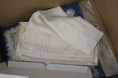 Lot 538 - Lace. A Brussels Point de Gaze handkerchief, 19th century, & others