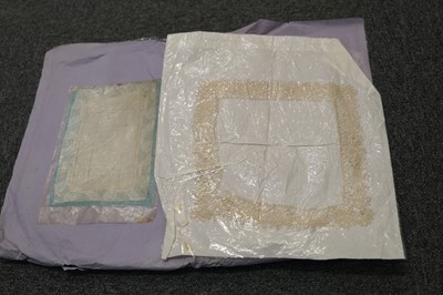 Lot 538 - Lace. A Brussels Point de Gaze handkerchief, 19th century, & others