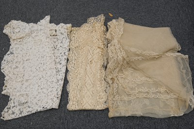 Lot 540 - Lace. A collection of lace, 19th and early 20th century