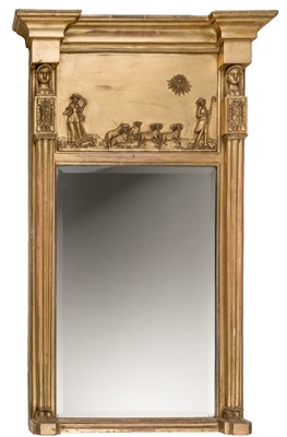 Lot 442 - Mirror. A Regency giltwood pier mirror