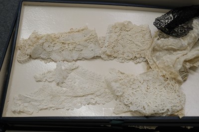 Lot 542 - Lace. A large collection of collars, 19th and early 20th century, & a few other items