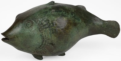 Lot 170 - Campbell (Ann), Pufferfish, bronze sculpture