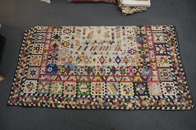 Lot 515 - Quilt. A Victorian yo-yo quilt, & 4 others
