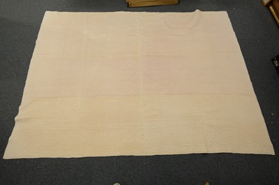 Lot 512 - Quilt. A French quilt, 19th century, & 3 other quilts