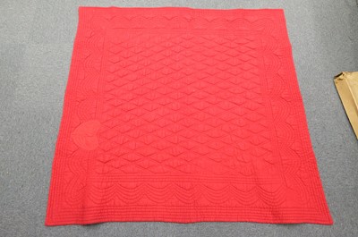 Lot 512 - Quilt. A French quilt, 19th century, & 3 other quilts