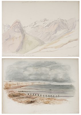 Lot 131 - English School. Collection of 68 English and Continental mountain landscapes, 1848-1890