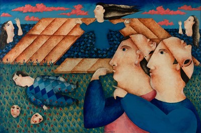 Lot 309 - Bilson (Harry, 1948-). Figures in a Landscape, 1987