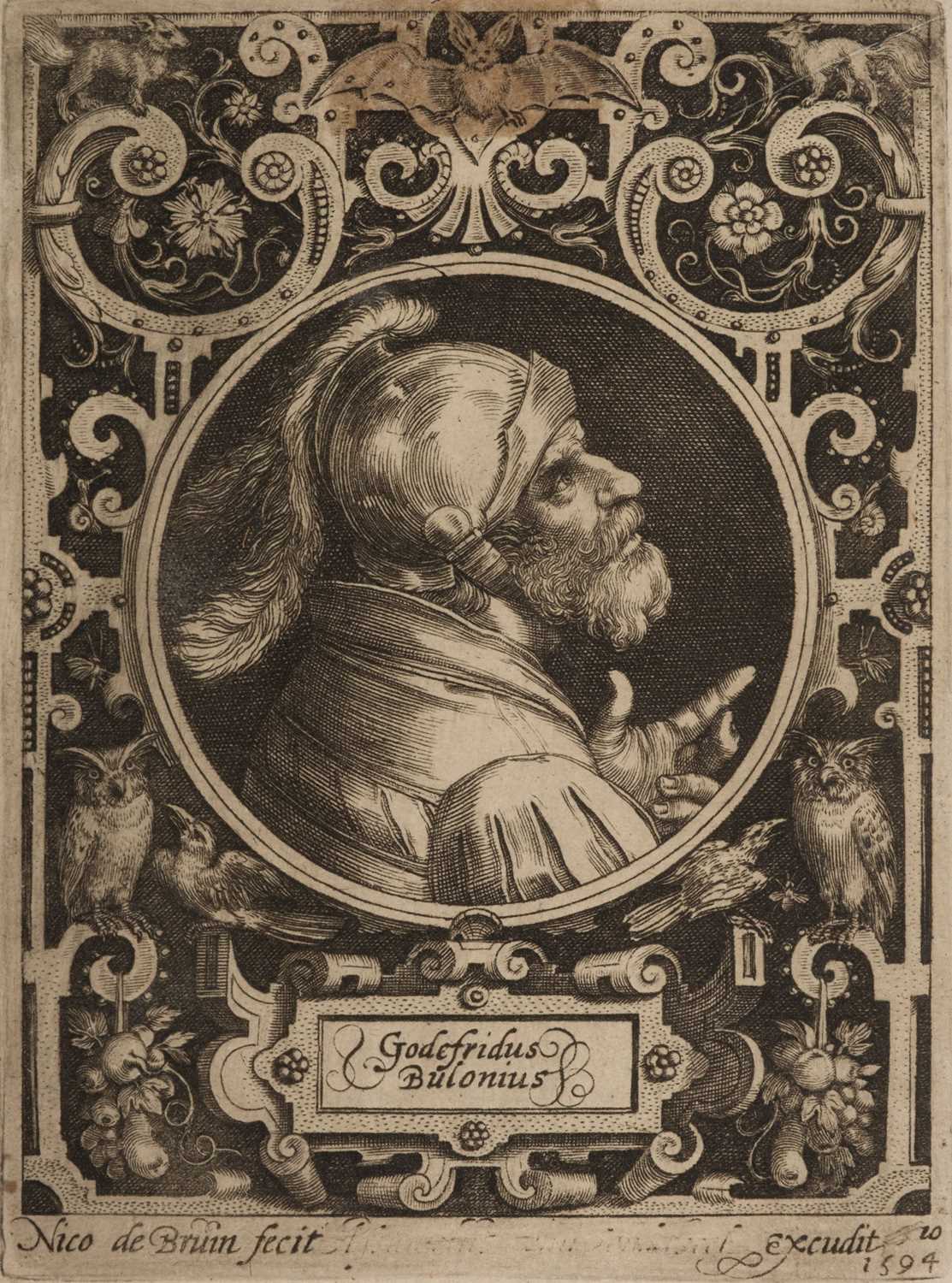 Lot 12 - Bruyn (Nicolaus de, 1571-1656). Portraits of King David, from the series Kings and Heroes, 1594