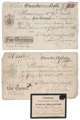 Lot 506 - Banknotes. Gloucester Old Bank, for Charles Evans and Sir James Jelf, 5 Guineas, 19 March 1814