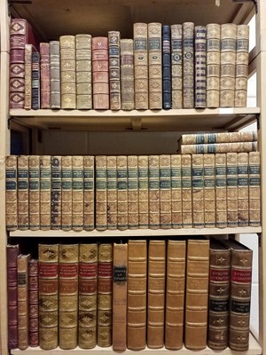 Lot 344 - Bindings. A large collection of late 19th & early 20th Century leather bindings, approximately 105 volumes