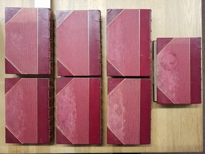 Lot 344 - Bindings. A large collection of late 19th & early 20th Century leather bindings, approximately 105 volumes