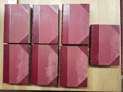 Lot 344 - Bindings. A large collection of late 19th & early 20th Century leather bindings, approximately 105 volumes