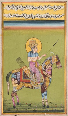Lot 93 - Indian miniatures. Two Indian Miniatures, mid to late 19th century