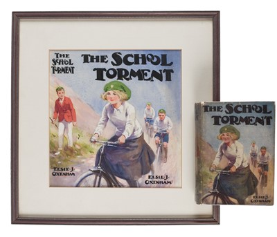Lot 608 - Earnshaw (Harold C.). Complete set of 5 original illustrations and dust-jacket design..., 1920