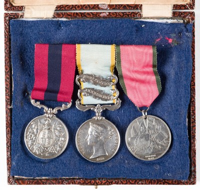 Lot 583 - Crimean War. D.C.M. medal group, Sergeant D. Warren, Royal Artillery, died of consumption in 1858