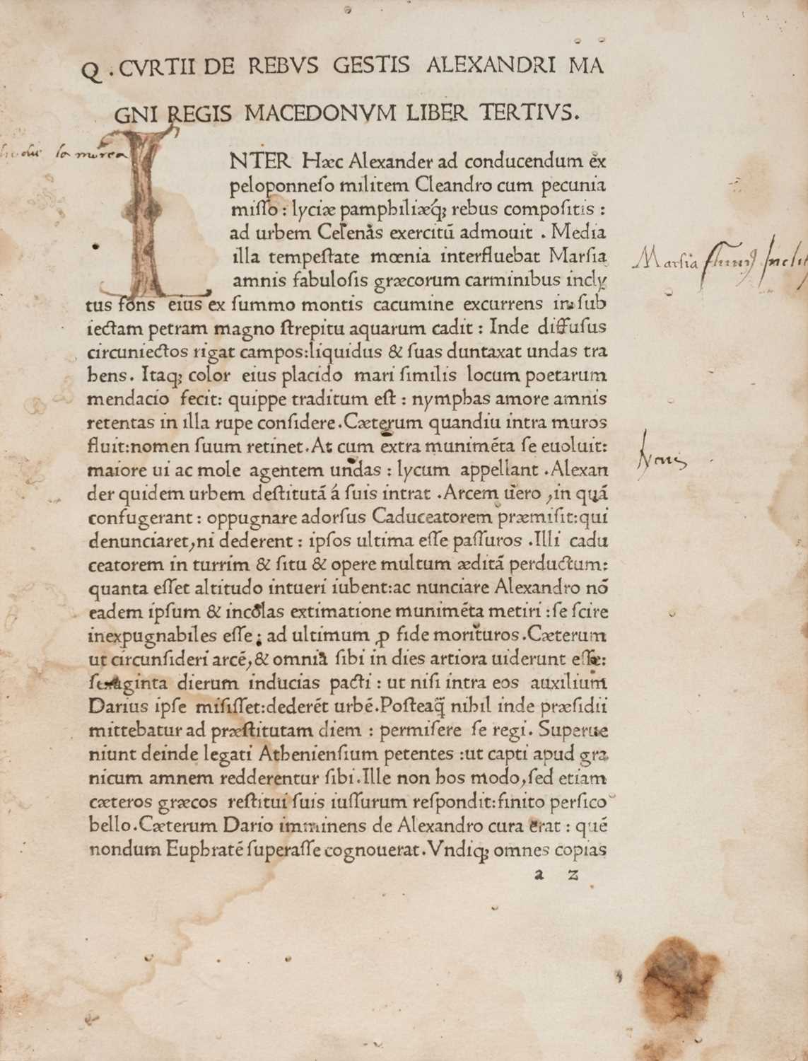 Lot 214 - Curtius Rufus (Quintus, fl. first century). De Rebus Gestis Alexandri Magni Regis..., 1481