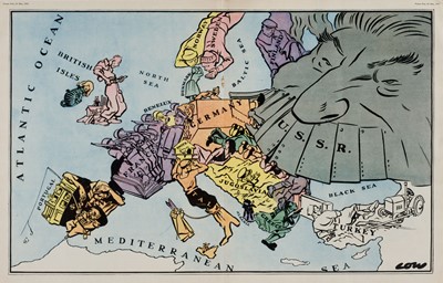 Lot 108 - Europe. Low (David), Untitled Satirical Map of Cold War Europe, The Picture Post, 1952