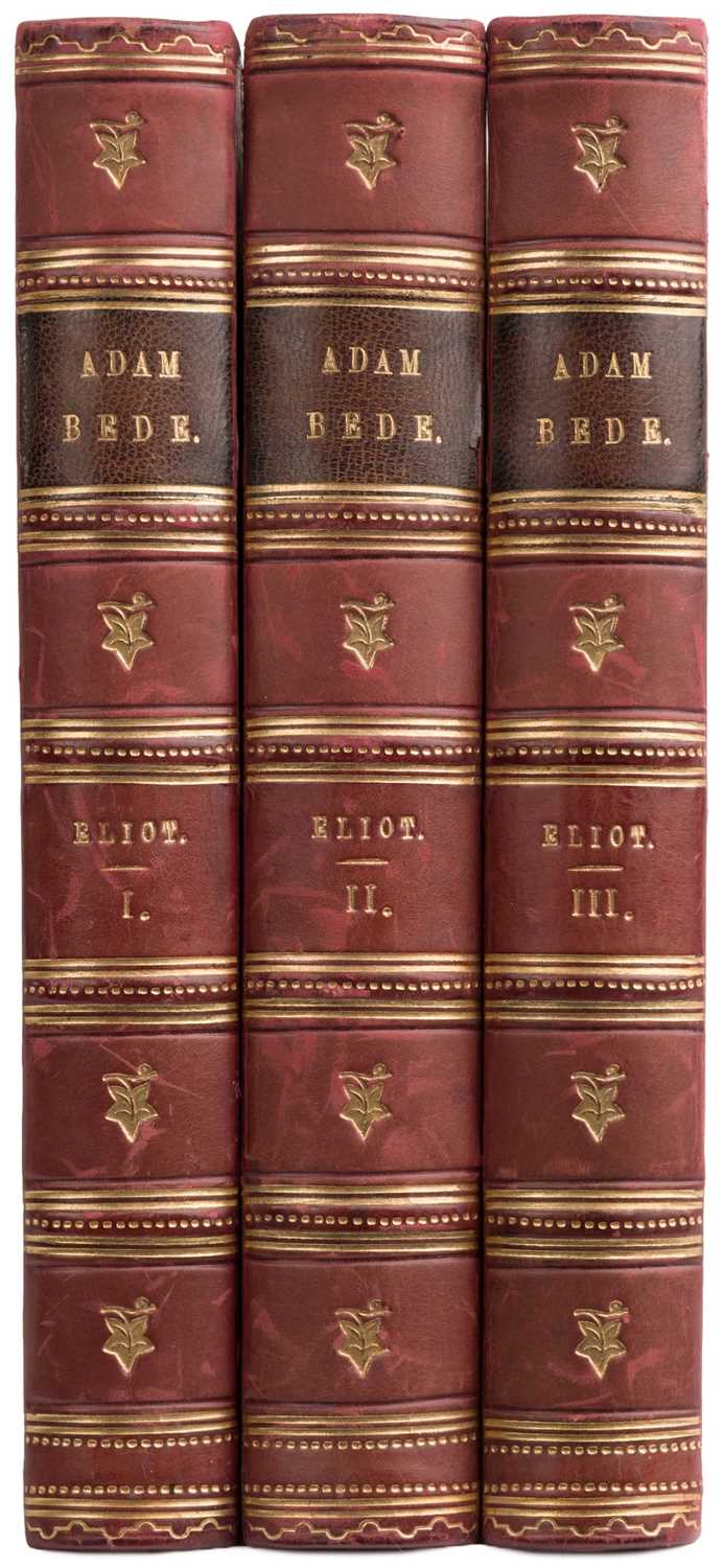 Lot 392 - Eliot (George). Adam Bede, 3 volumes, 1st edition, 1859