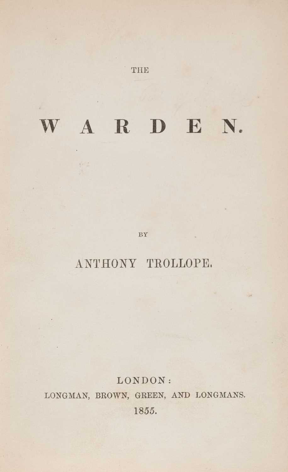 Lot 386 - 1855 Trollope (Anthony). The Warden, 1st edition, 1855 + one other