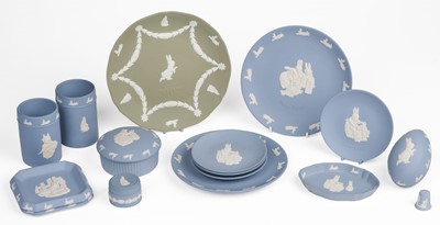 Lot 483 - Wedgwood. Peter Rabbit Jasperware set, late 20th century