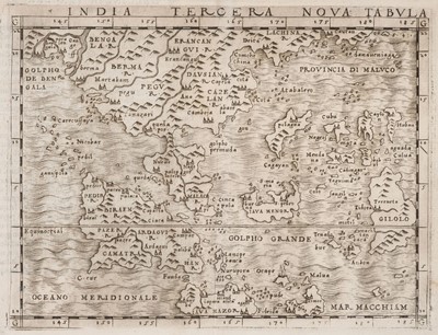 Lot 118 - India & South East Asia. Gastaldi (Giacomo), India Tercera Nova Tabula, Venice: circa 1548