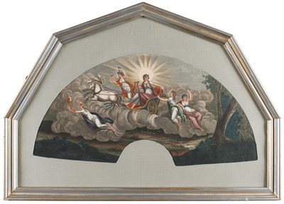 Lot 360 - Classical Fan. Selene and the Four Seasons, late 18th century