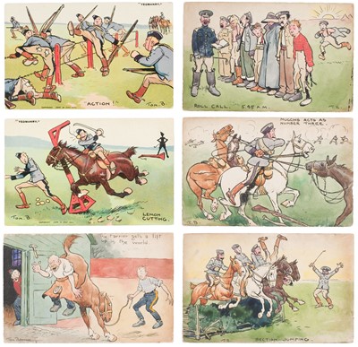 Lot 176 - Browne (Tom, 1870-1910). A group of 6 original pen and ink and watercolour postcard designs