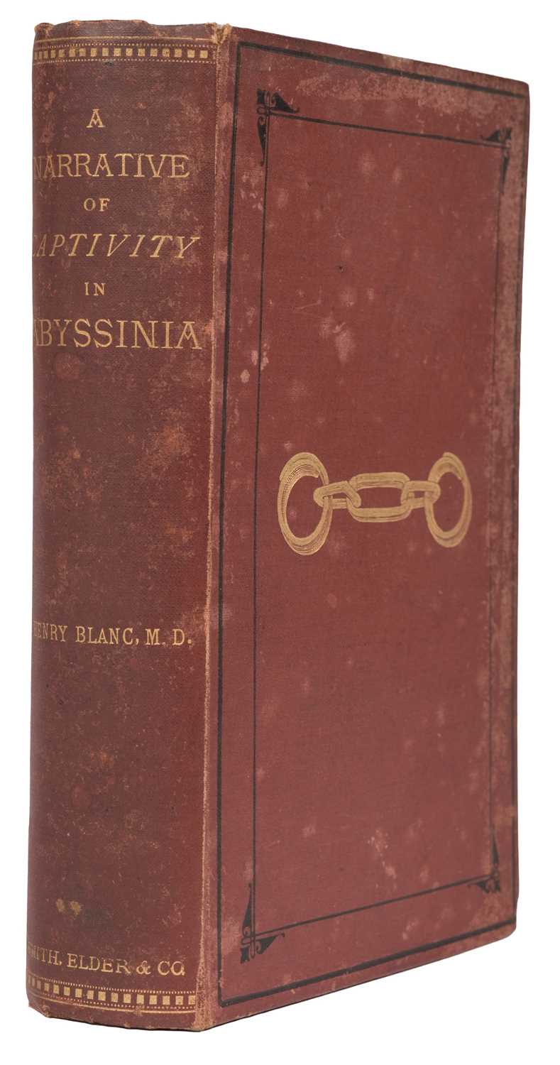 Lot 6 - Blanc (Henry). A Narrative of Captivity in Abyssinia..., 1st edition...., 1868