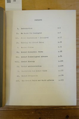 Lot 32 - Taylor (Griffith P.). Soviet Tour 1936, Cambridge, 1936