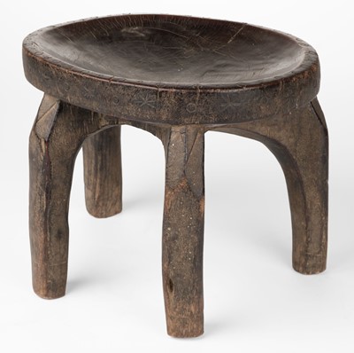 Lot 466 - Tanzania. A Tanzanian Hehe one-piece carved wood stool