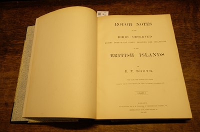 Lot 36 - Booth (Edward Thomas), Rough Notes on the Birds... 3 vols, 1881-87