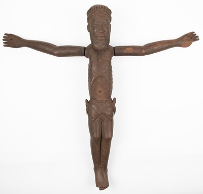 Lot 472 - Tribal Art. An African hardwood figure of Christ