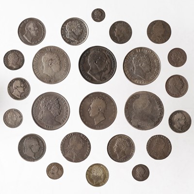 Lot 532 - Silver coins. George III silver coins, comprising Half Crowns and other denominations