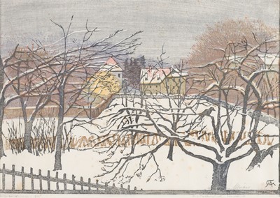 Lot 235 - Geibel (Margarete, 1876-1955). Four Winter Landscapes, Weimar, four colour woodblocks