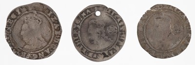 Lot 518 - Elizabeth I (1558-1603), Seventh issue, Sixpence, 1602 (3), all worn