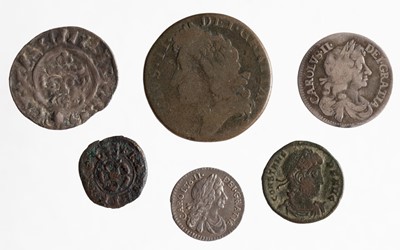 Lot 523 - Henry III (1216-72), Short Cross Penny, together with Charles I (1625-49), Farthing etc
