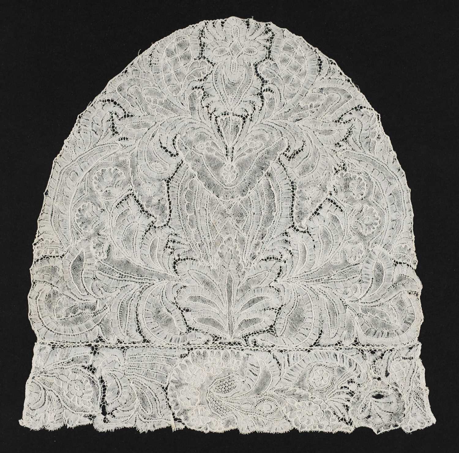 Lot 307 - Brussels. A fine lace cap back, circa 1735-1745, & another cap back