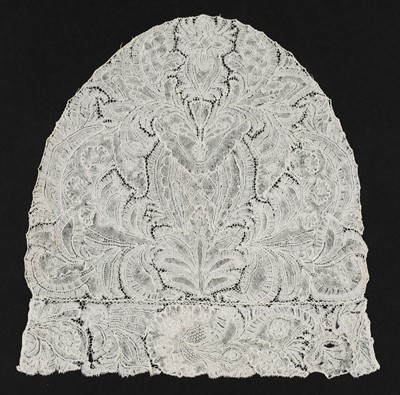 Lot 307 - Brussels. A fine lace cap back, circa 1735-1745, & another cap back