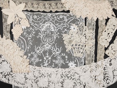 Lot 331 - Lace. An assorted collection of lace, 18th-20th century
